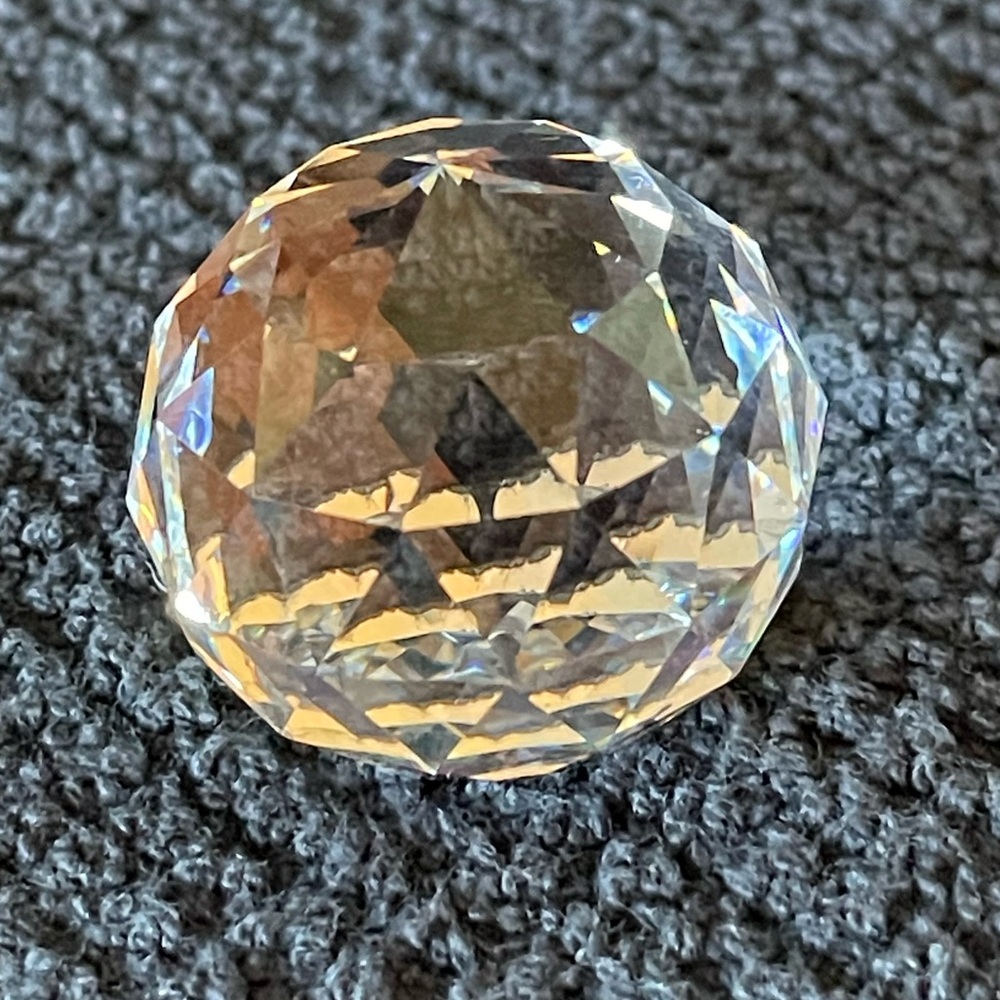 Crystal Faceted Decorative Accent - Clear